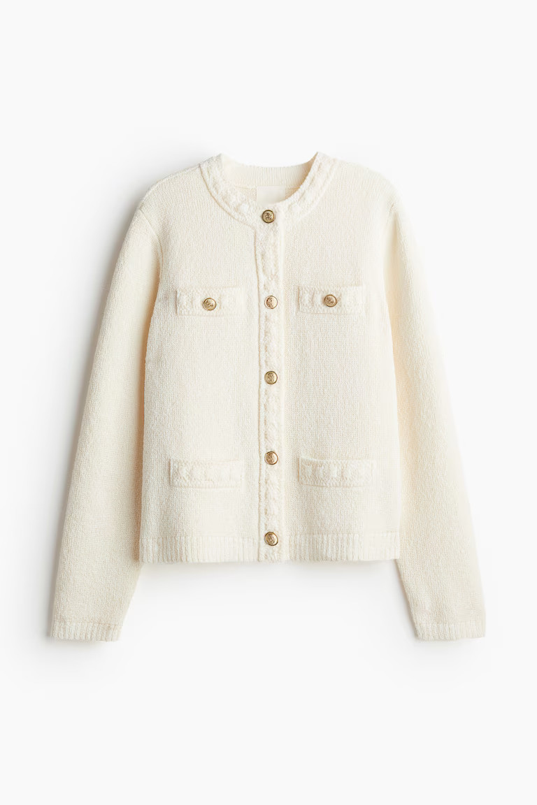 Textured-knit cardigan | H&M (UK, MY, IN, SG, PH, TW, HK)