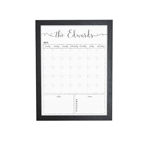 Customized Dry Erase Whiteboard Framed Calendar, Wet Erase or Dry Erase, 18x24 or 24x36 Wall Cale... | Amazon (US)