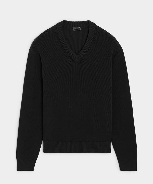 Relaxed Beechwood V-Neck Sweater | Todd Snyder
