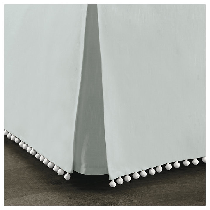 Audree Pom Pom Bed Skirt Fun Decorative Cotton Bedding | Ballard Designs, Inc.