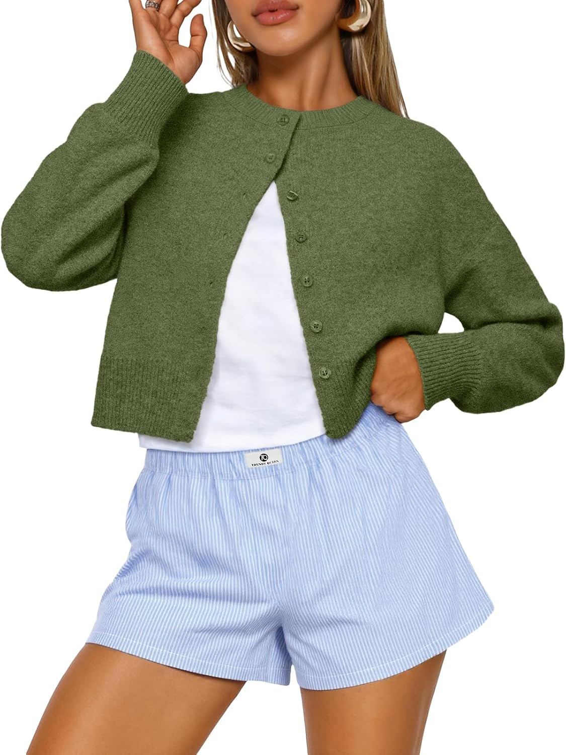 Trendy Queen Cropped Cardigan Sweaters for Women Fall Fashion Clothes 2026 | Amazon (US)