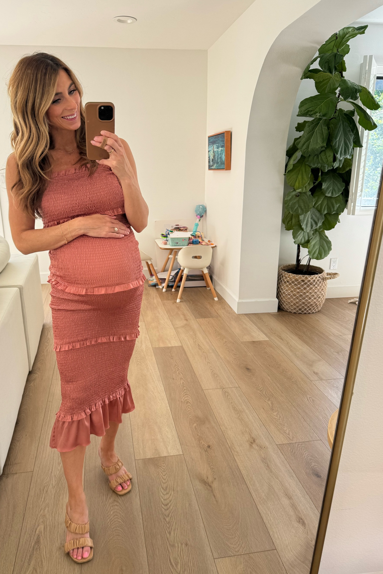 Pink smocked dress. Perfect for a baby shower or a wedding guest dress, especially with a bump. 

Baby shower dress, maternity dress, pregnancy, wedding guest dress 

#LTKwedding #LTKSeasonal #LTKbump