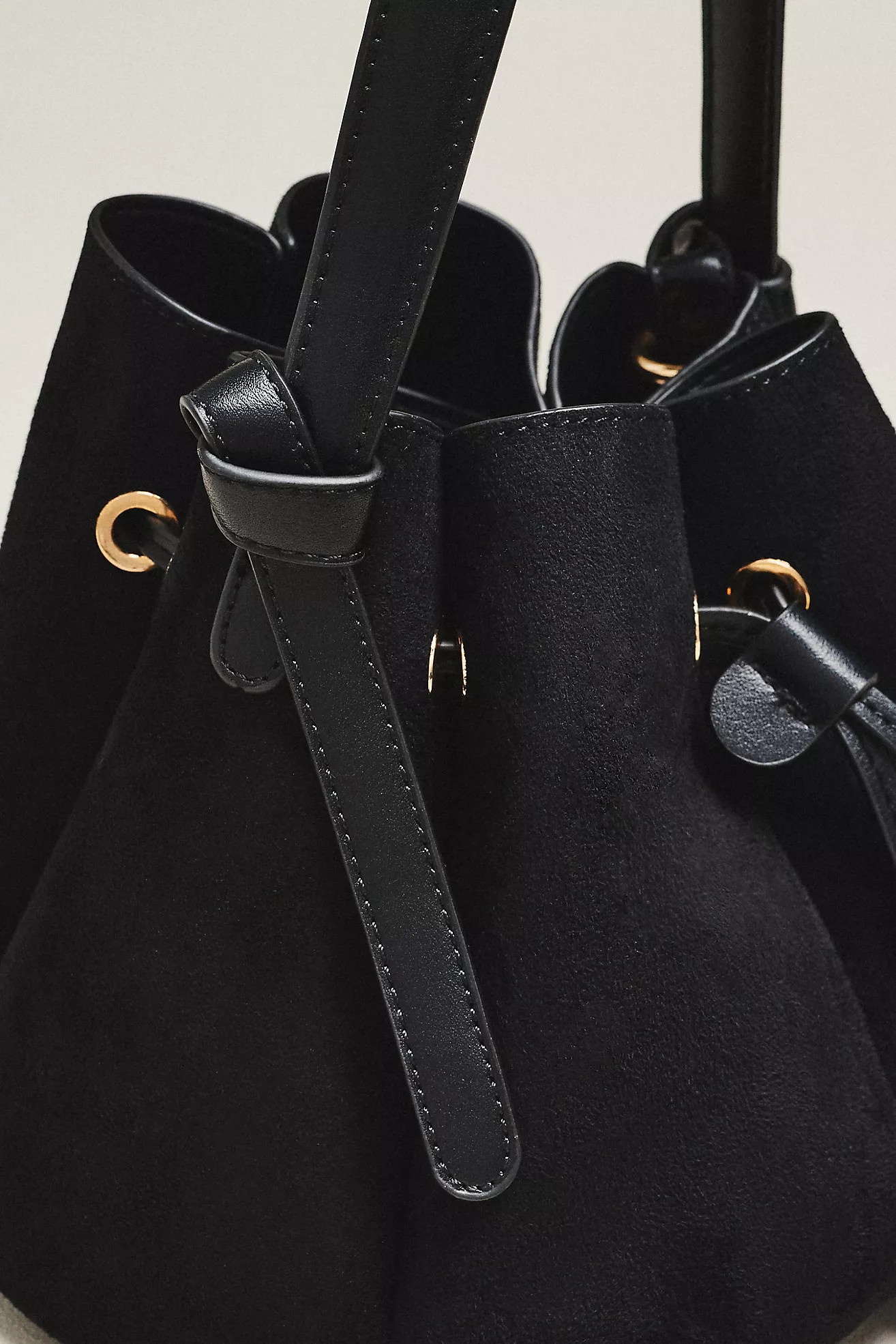 Melie Bianco Laguna Cinched Mini Faux-Suede Bucket Bag | Anthropologie (US)