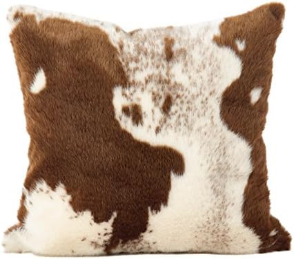 SARO LIFESTYLE Cowhide Design Faux Fur Pillow - Poly Filled | Amazon (US)