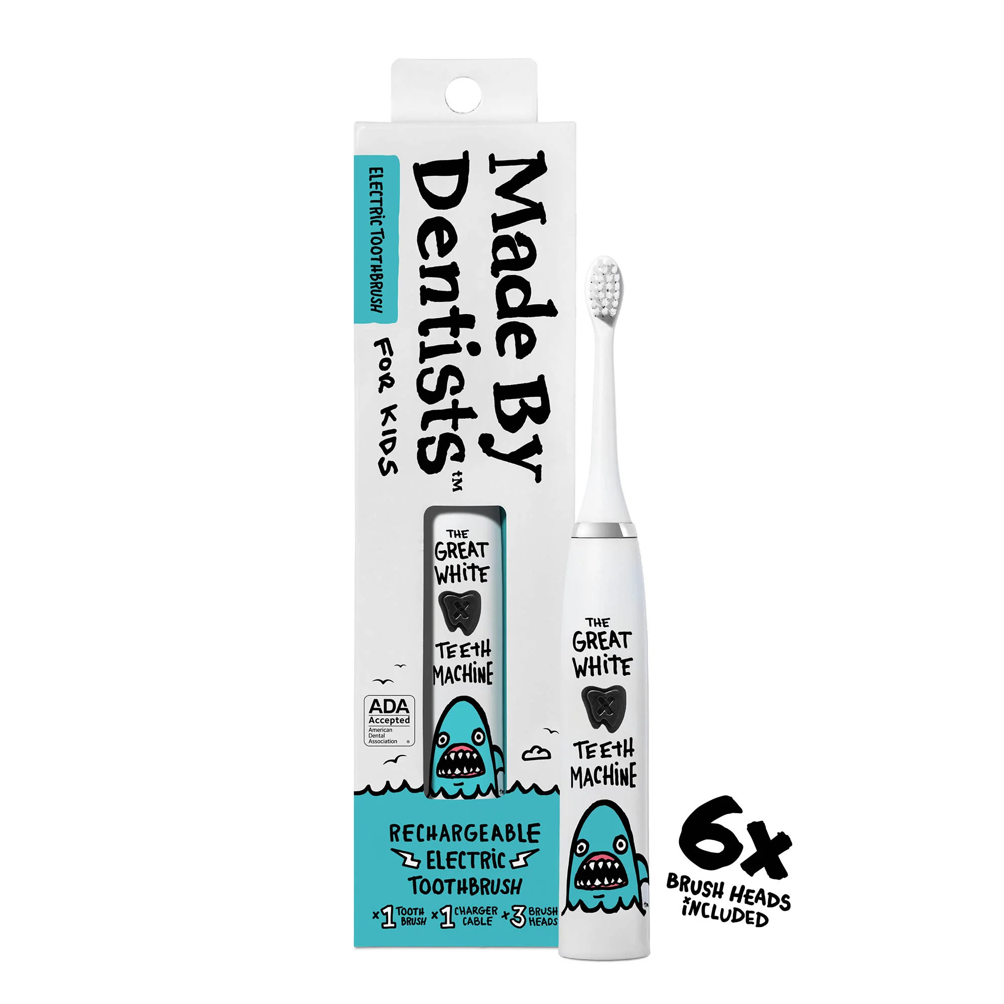 Kids Rechargeable Electric Toothbrush - Shark | Made By Dentists