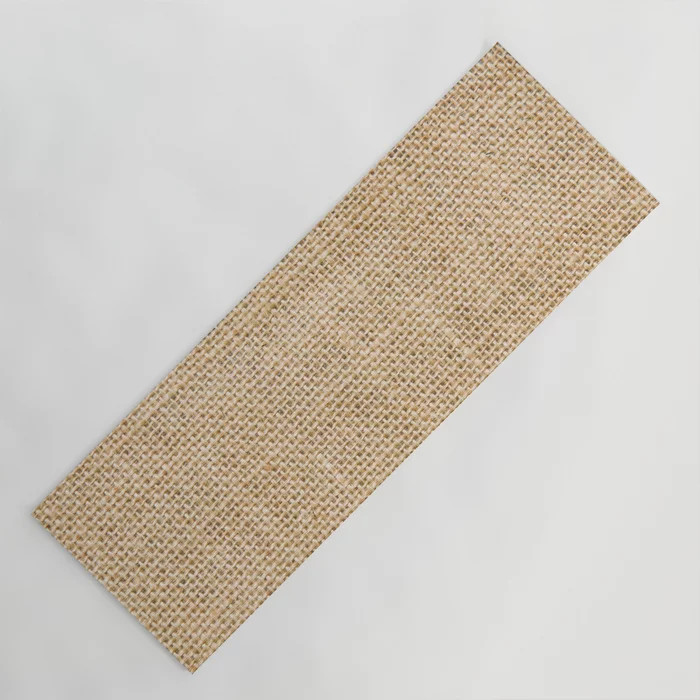 Burlap Fabric Yoga Mat by newyorker01 | Society6