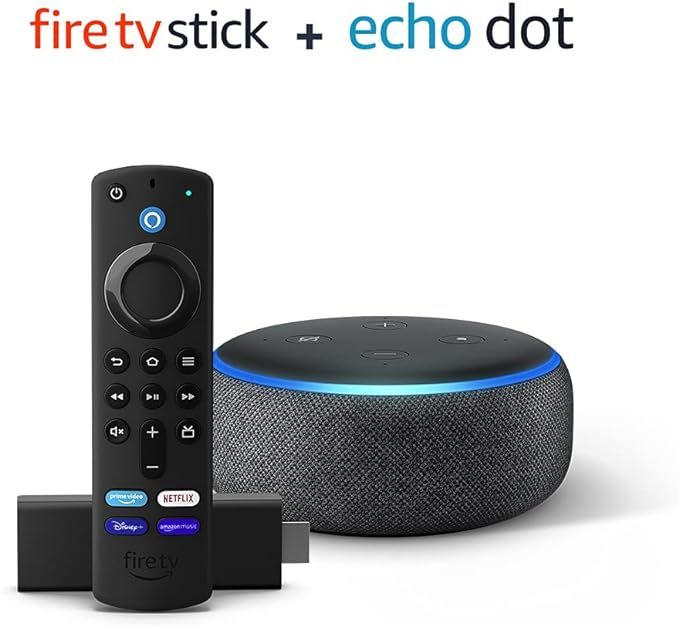 Entertainment Pack: FireTV Stick (includes TV controls) with Echo Dot (3rd Gen) | Amazon (UK)