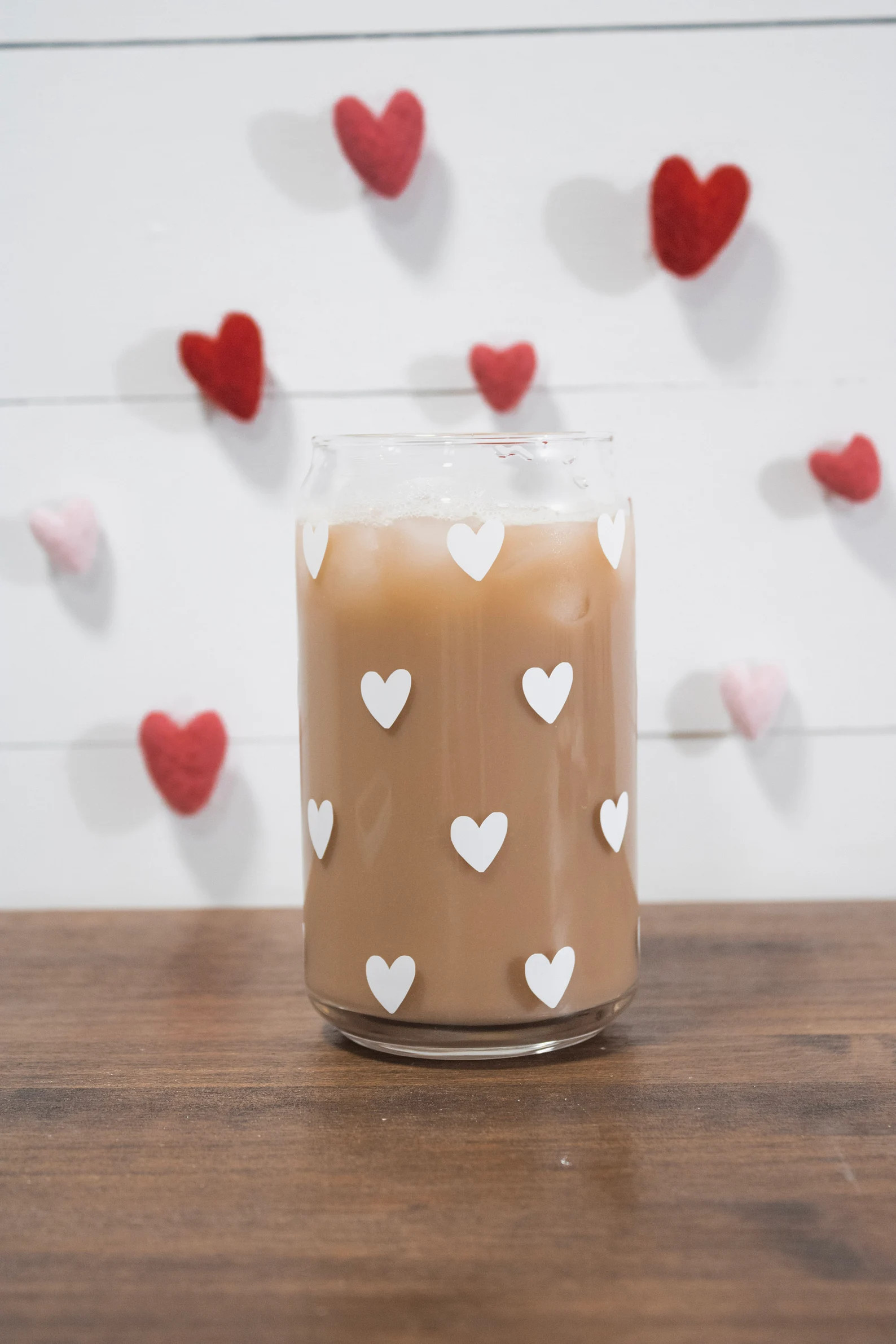 Small Hearts Glass Cup Hearts Can Cup Valentines Heart Cup - Etsy | Etsy (US)