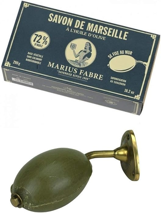 Marius Fabre Olive Oil Soap on Rotary Holder - 290g | Amazon (US)