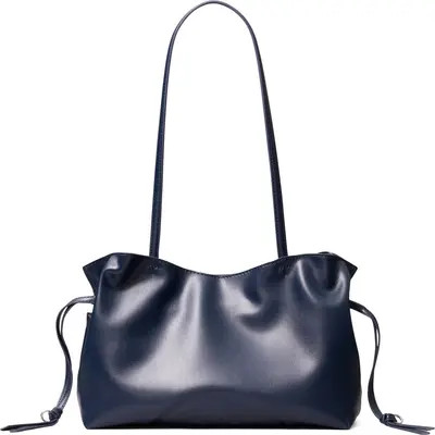 Tory Burch Ella Small Recycled Nylon Drawstring Bag in Black at Nordstrom | Nordstrom