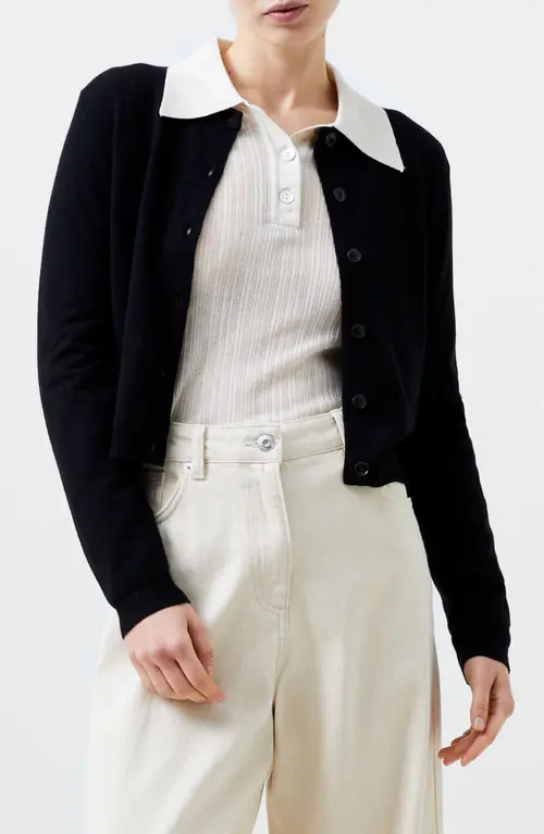 French Connection Crop Cardigan in Black at Nordstrom, Size X-Small | Nordstrom