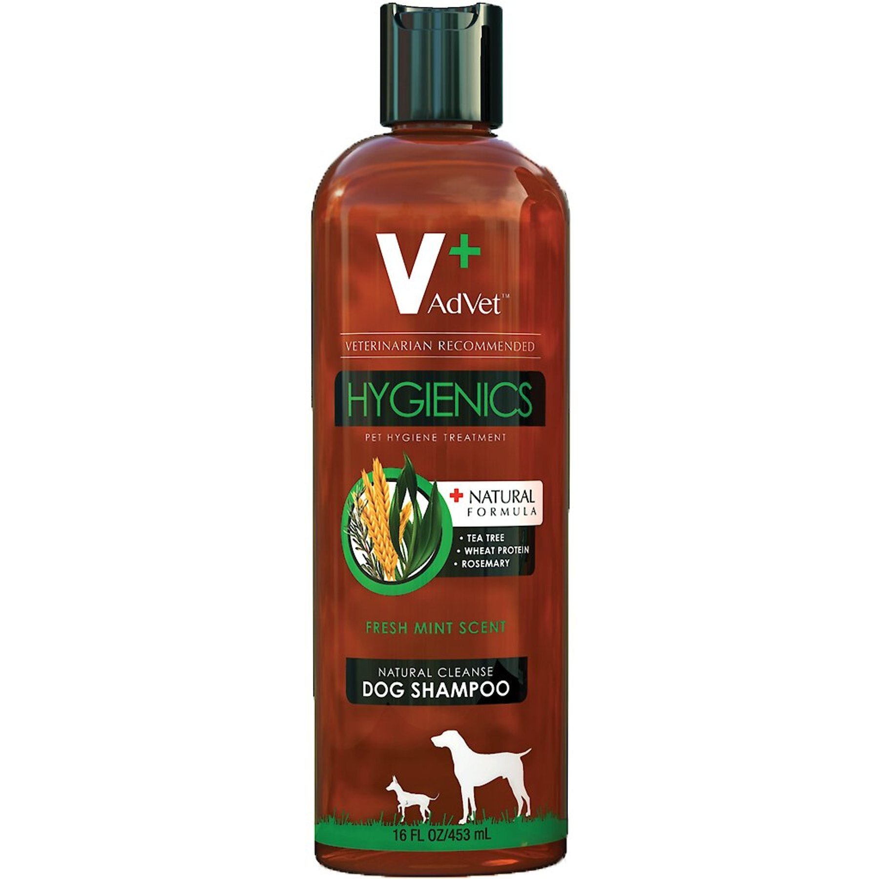 AdVet Hygienics Natural Cleanse Dog Shampoo, 16-fl oz bottle, bundle of 2 | Chewy