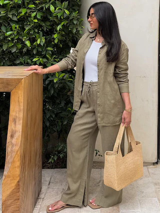 Retreat Linen High Rise Wide Leg Pant | Athleta