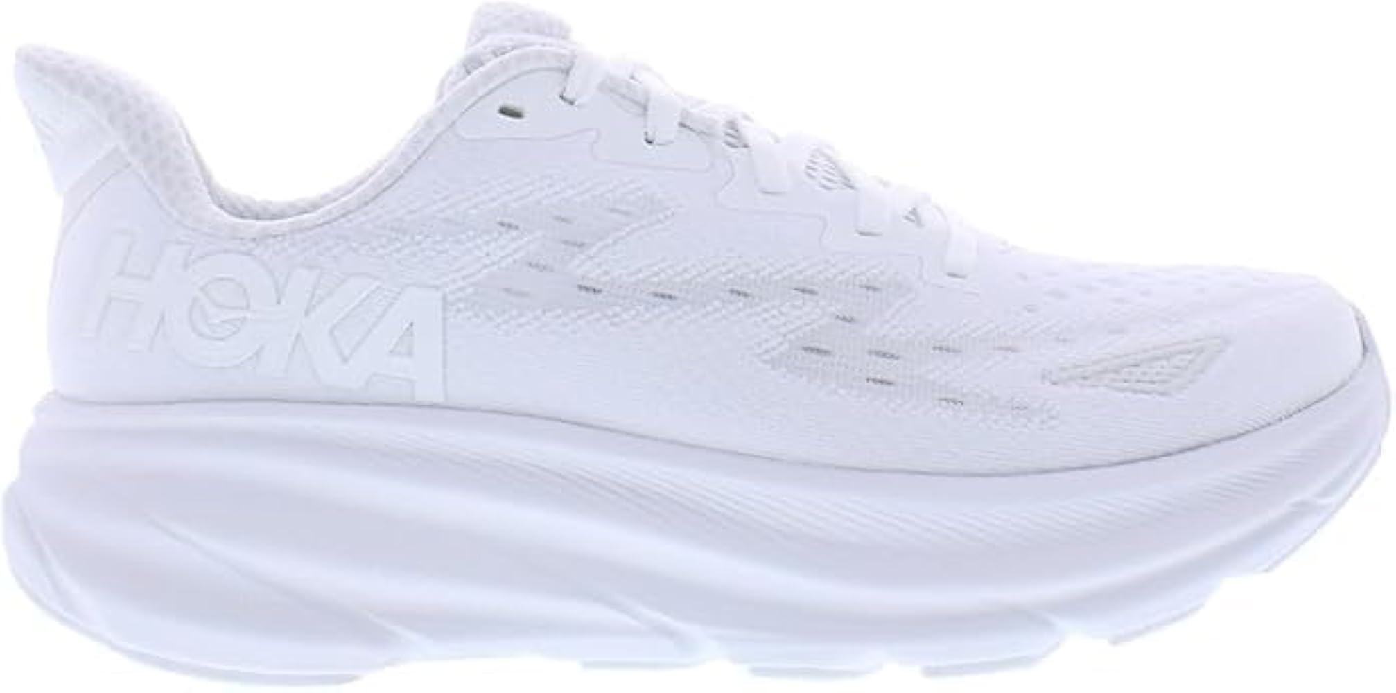 HOKA ONE ONE Clifton 9 Womens Shoes Size 7, Color: White/White | Amazon (US)