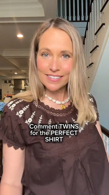 FOUND it! Beautiful AND flattering summer shirt! Comes in WHITE and PINK, too! s

Wearing size large

#LTKOver40 #LTKSeasonal #LTKMidsize