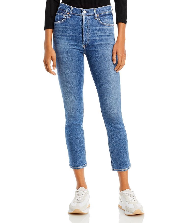 Charlotte High Rise Straight Leg Ankle Jeans in Dance Floor | Bloomingdale's (US)