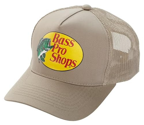 Bass Classic Trucker Hat Cap Bass Fishing Pro Hat, Mesh Hat, Adjustable Snapback, Unisex (US, Alpha, One Size, Khaki) | Amazon (US)