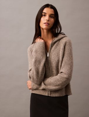 Ribbed Knit Sweater Hoodie | Calvin Klein | Calvin Klein (US)