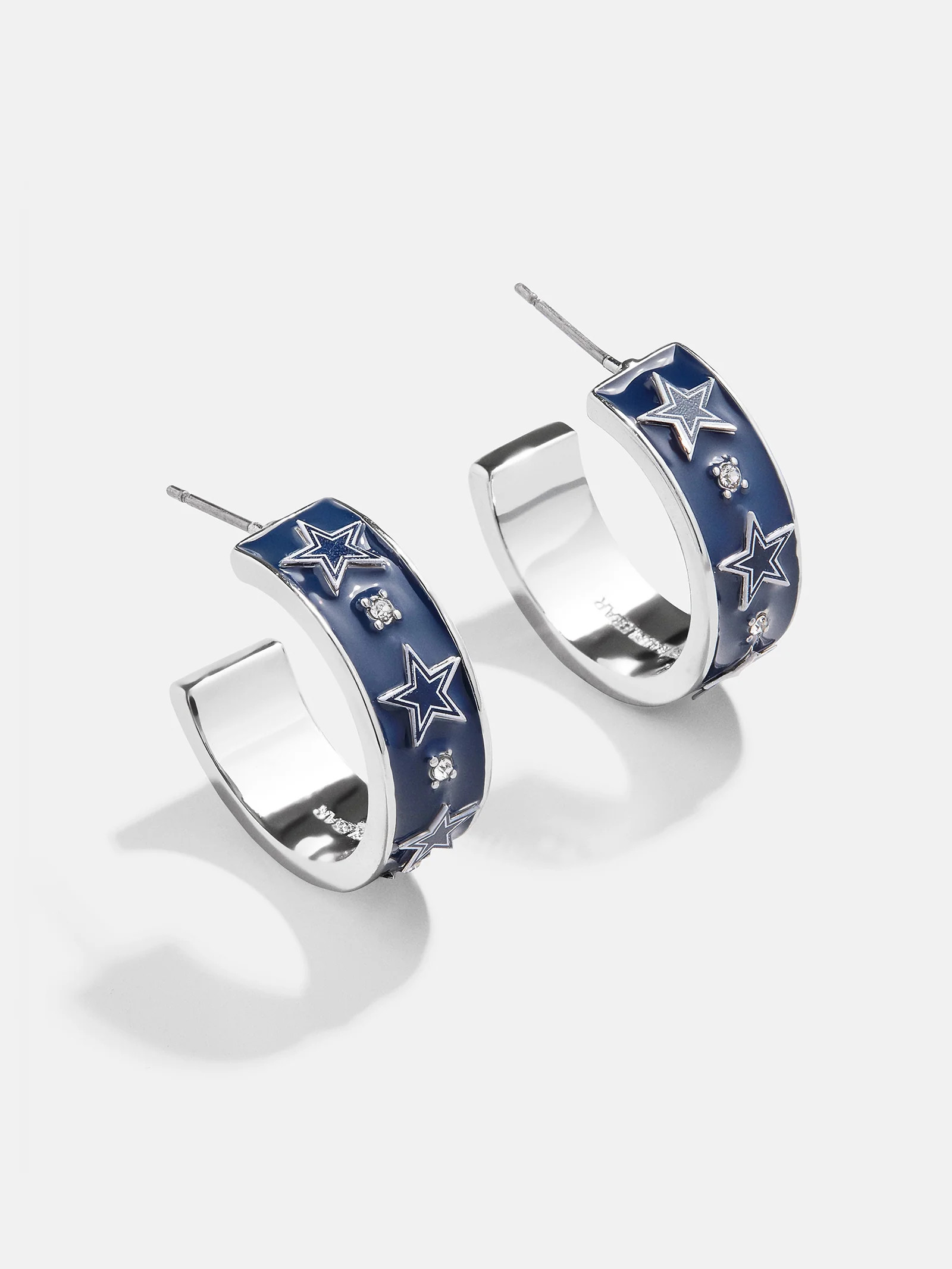 WEAR By Erin Andrews x BaubleBar Enamel Hoop Earrings - Dallas Cowboys | BaubleBar