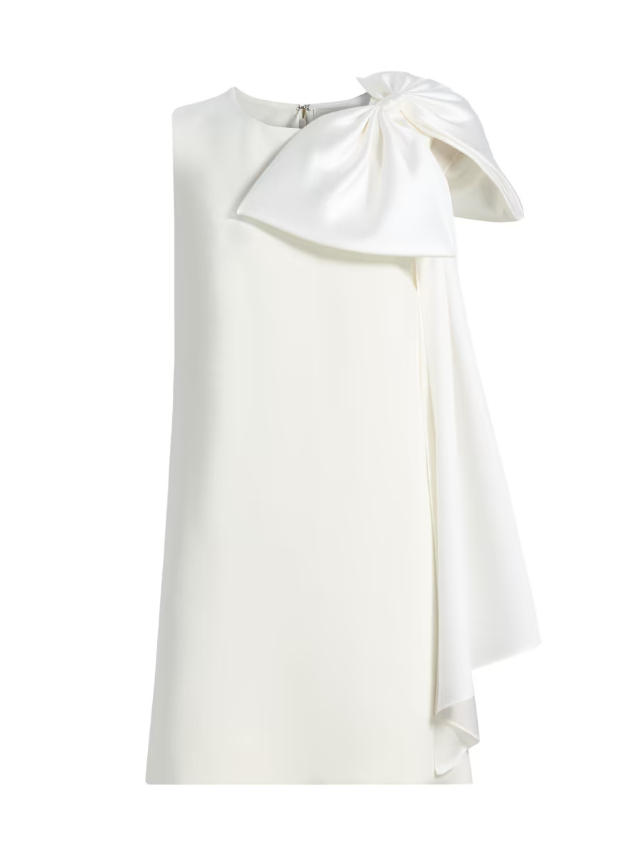 Harmony Bow-Accented Gazar Minidress | Saks Fifth Avenue