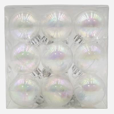 27-Count Iridescent Bubble Shatterproof Ornaments, 40mm | At Home