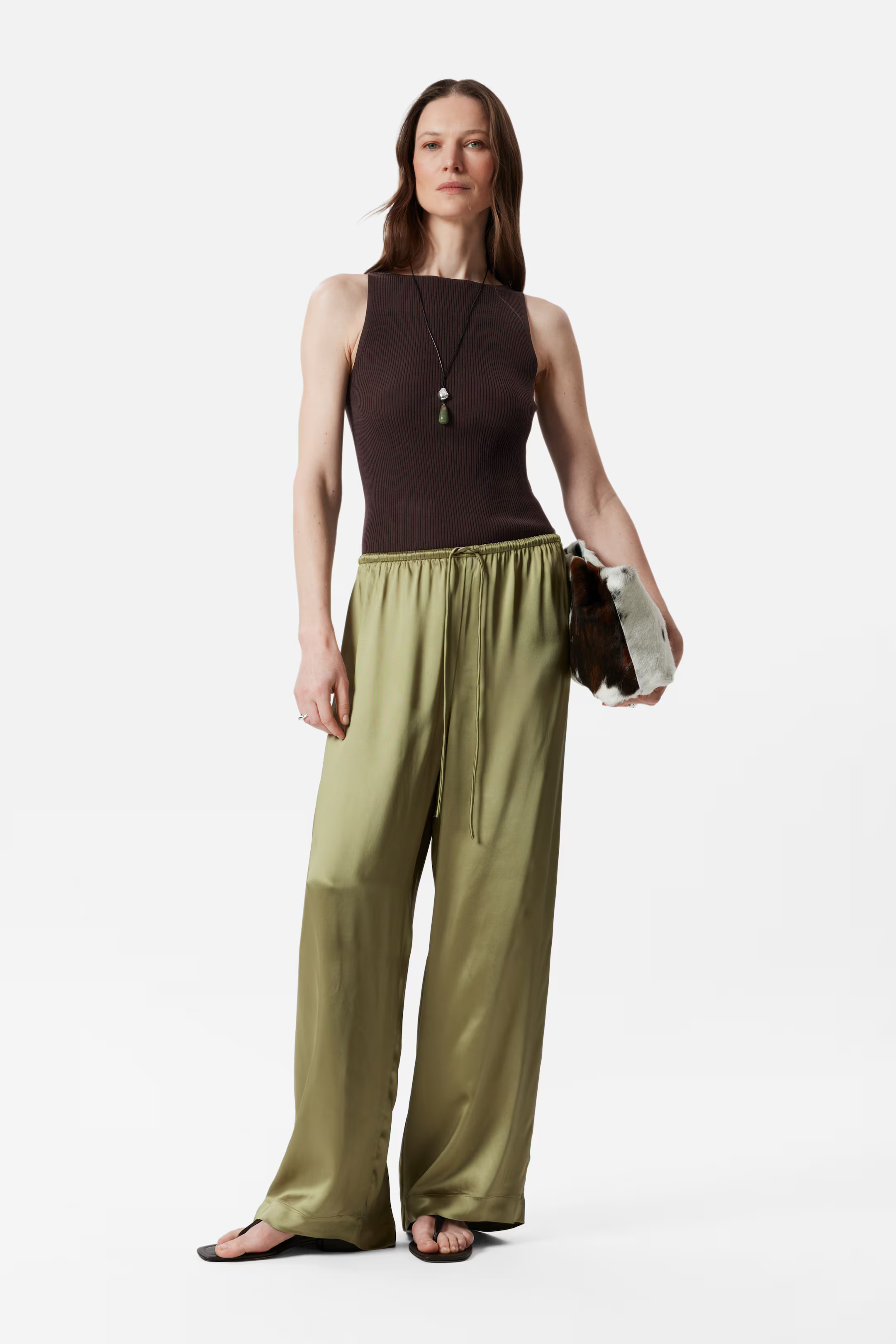 Satinhose mit Kordelzugbund | H&M (DE, AT, CH, NL, FI)