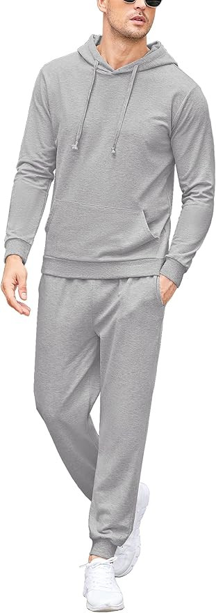 COOFANDY Men's Tracksuit 2 Piece Hoodie Sweatsuit Sets Long Sleeve Athletic Suit Fashion Sports S... | Amazon (US)
