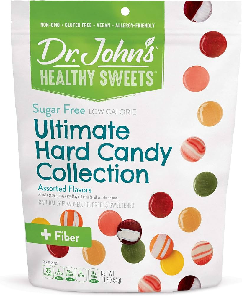 Dr. John’s Sugar Free Candy, Healthy Hard Candy with Zero Sugar, Low Calorie Snacks, Keto Frien... | Amazon (US)
