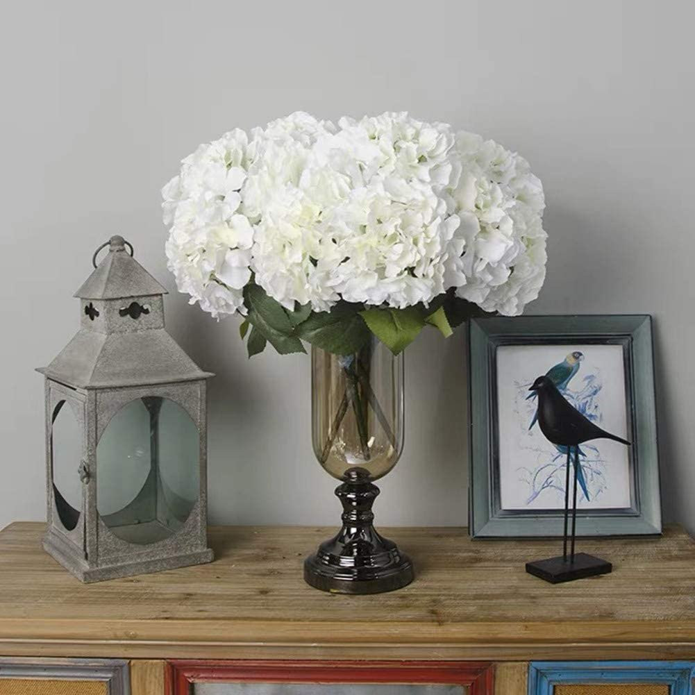 Doingart 6 Big Heads Artificial Hydrangeas Flowers Bridal Bouquet Fake Silk Hydrangea Bunch for W... | Walmart (US)