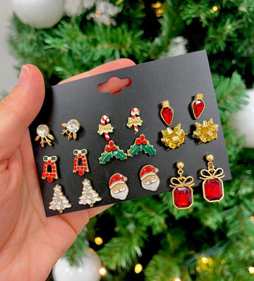 Christmas Earrings Set | United Monograms