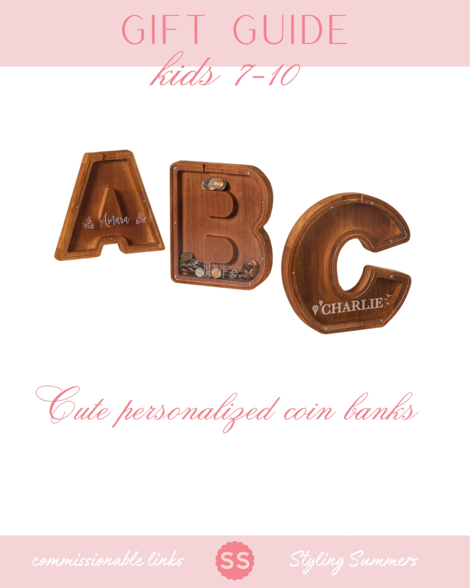 Cute little personalized coin banks! 

#LTKHoliday #LTKkids #LTKGiftGuide