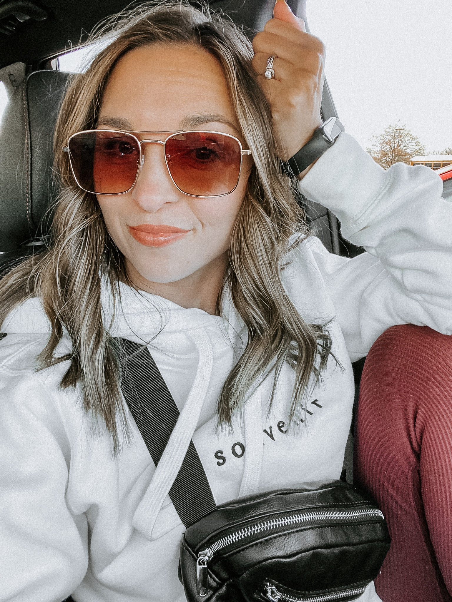 Car selfie in between errands 🤳 

#LTKfit #LTKfamily #LTKunder50