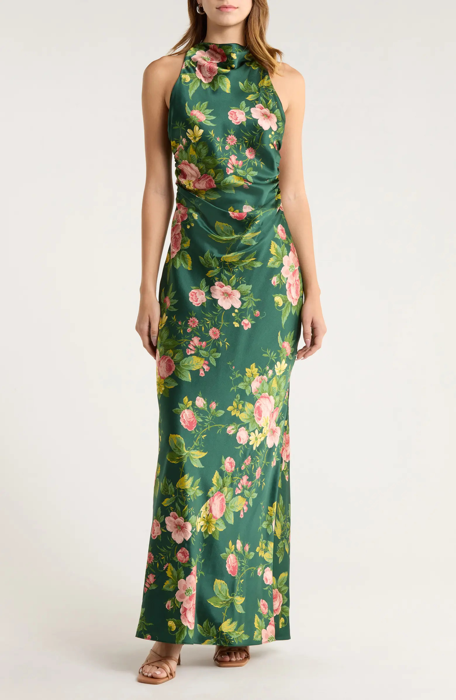 Anaiis Silk High Neck Maxi Dress | Nordstrom