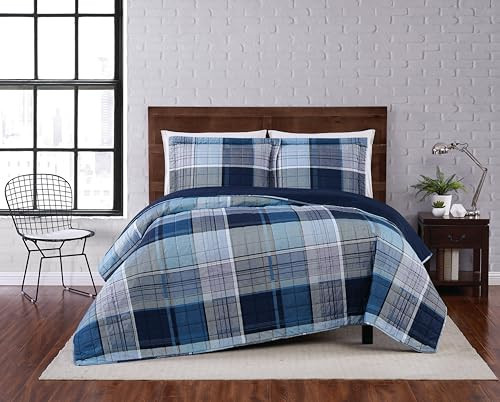 TRULY SOFT Trey Plaid Multi Polyester 2-Piece Twin XL Quilt Set, Plaid Themed, for Men and Women, Oeko-TEX Certified Confidence | Amazon (US)