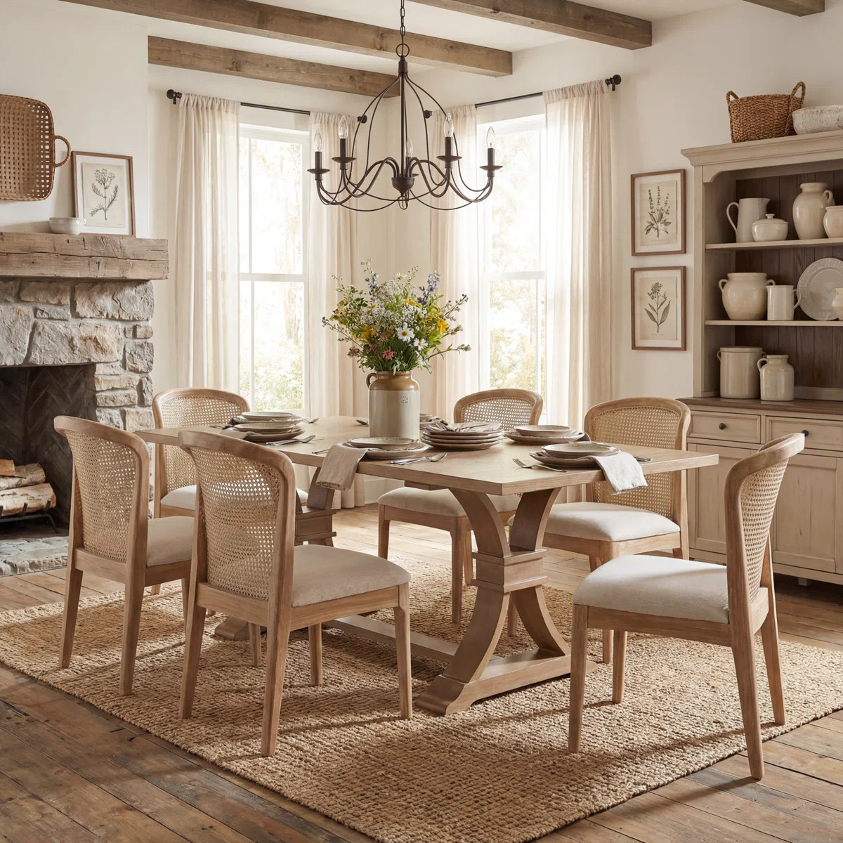This larger dining table set is perfect if you love hosting during fall 🍁 Plenty of seating for family dinners, Friendsgiving, and holiday gatherings, plus the rich wood finish makes the whole room feel warm and welcoming. Definitely one of my favorite Wayfair sale finds. #FallHosting #DiningTableSet #WayfairFinds #ThanksgivingHosting #DiningRoomIdeas #FallFurniture 

 #LTKSeasonal #LTKHome #LTKSaleAlert