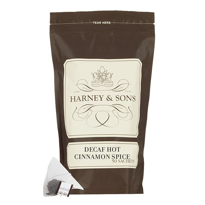 Harney & Sons Decaffeinated Hot Cinnamon - Ceylon Black Tea with Three Types of Cinnamon, Orange ... | Amazon (US)