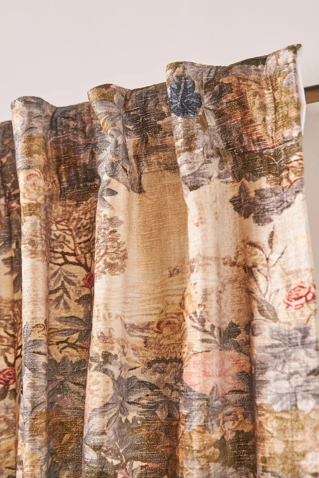 Francois Printed Velvet Curtain | Anthropologie (US)