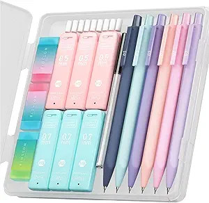 Four Candies Cute Mechanical Pencil Set, 6PCS Pastel Mechanical Pencils 0.5 & 0.7mm with 360PCS H... | Amazon (US)