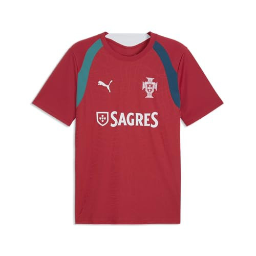 PUMA Men's FA Portugal Training Jersey, Club Red-Silver Mist SS26, Large Fpf Jersey W/Sponsor | Amazon (US)