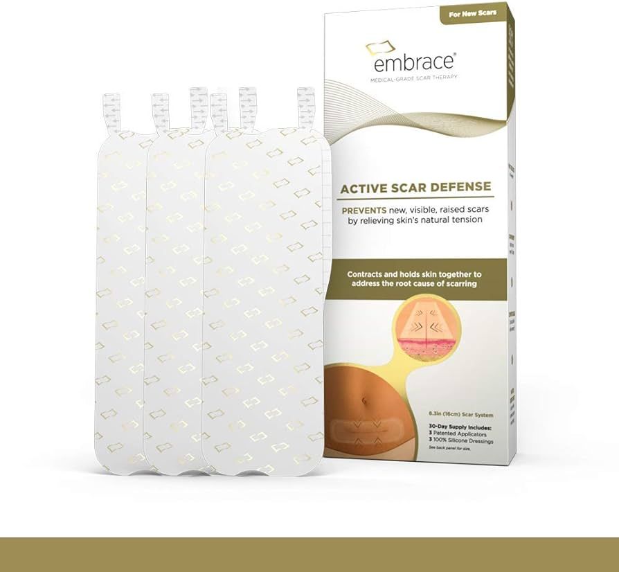 Embrace Active Scar Defense for New Scars, FDA-Cleared Silicone Scar Sheets, 6.3 Inch, X-Large, 3... | Amazon (US)
