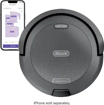 Shark - Navigator Robot Vacuum with SmartPath Navigation and Self-Cleaning Brushroll - Steel Grey | Best Buy U.S.
