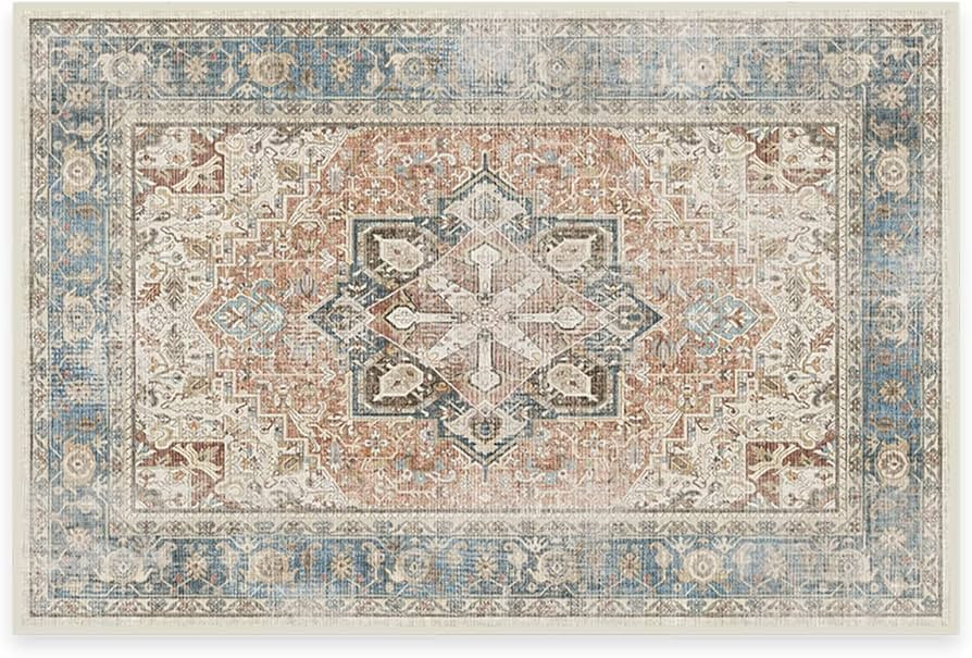 RUGGABLE Kamran Washable Rug - Perfect Washable Area Rug for Living Room, Bedroom, Kids Room, Nur... | Amazon (US)