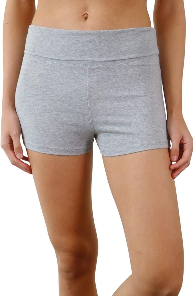 Women’s Fold Over Waist Stretch Cotton Active Yoga Shorts | Amazon (US)