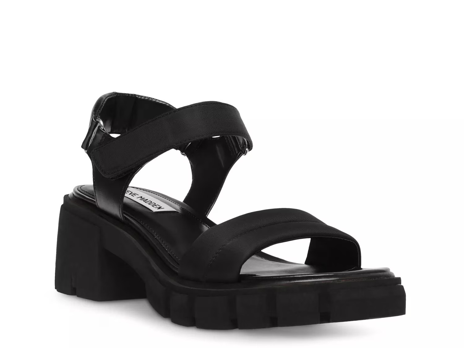 Steve Madden Louella Platform Sandal | Women's | Black | Size 7.5 | Sandals | Ankle Strap | Block |  | DSW
