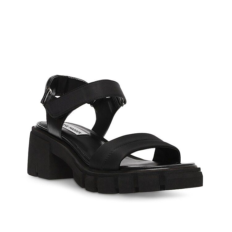 Steve Madden Louella Platform Sandal | Women's | Black | Size 7.5 | Sandals | Ankle Strap | Block |  | DSW