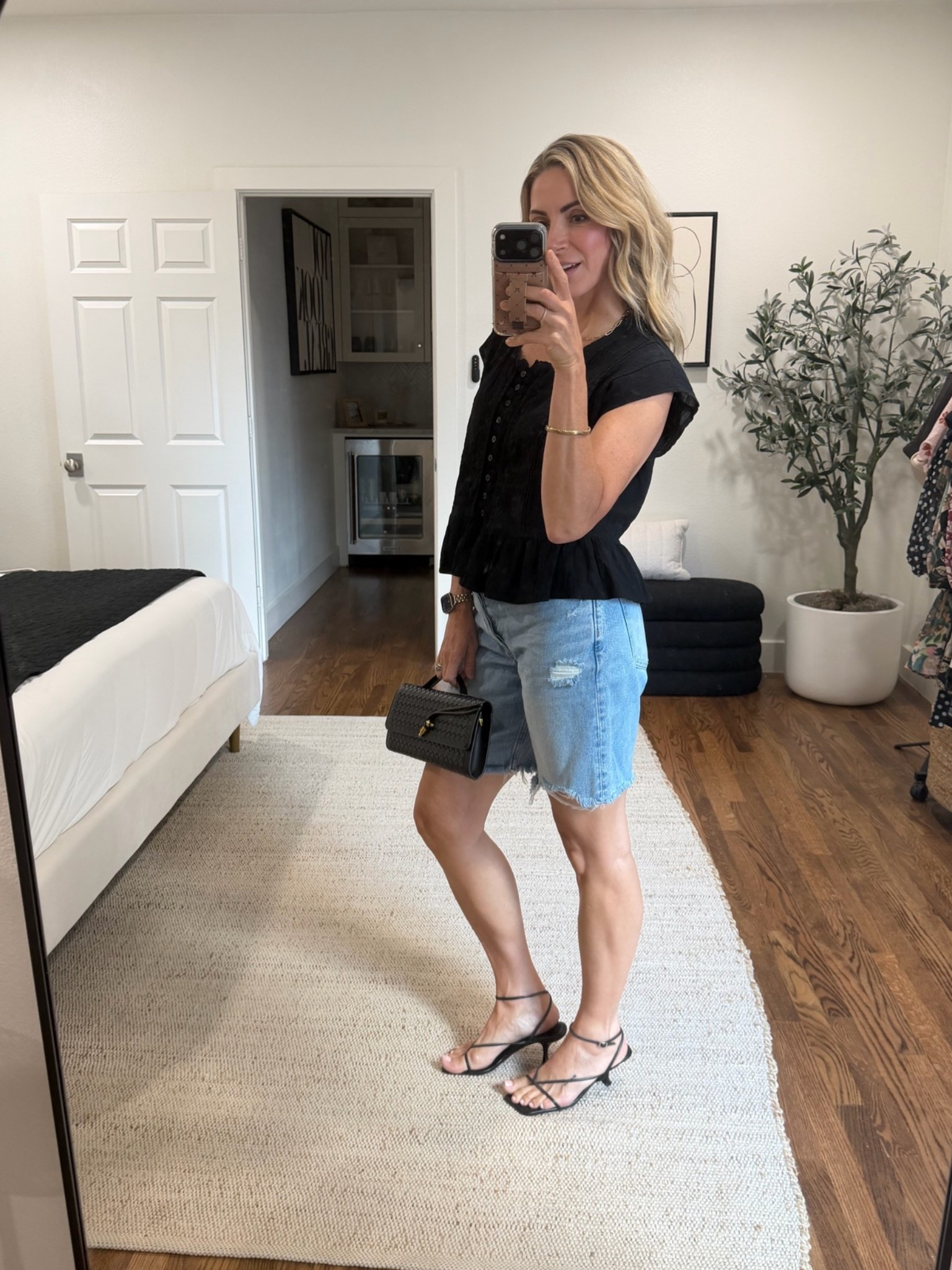 Who says you can’t wear heels with denim shorts.

#LTKgrwm #LTKSeasonal #LTKOver40