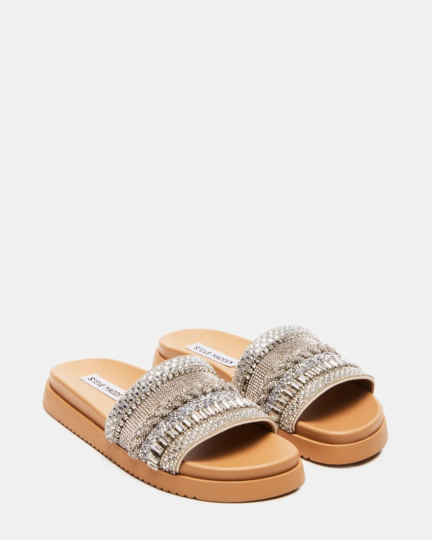 MILINA Rhinestones Slide | Women's Sandals | Steve Madden (US)