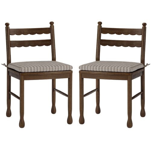 S/2 Declan Scalloped Back Dining Chairs | One Kings Lane