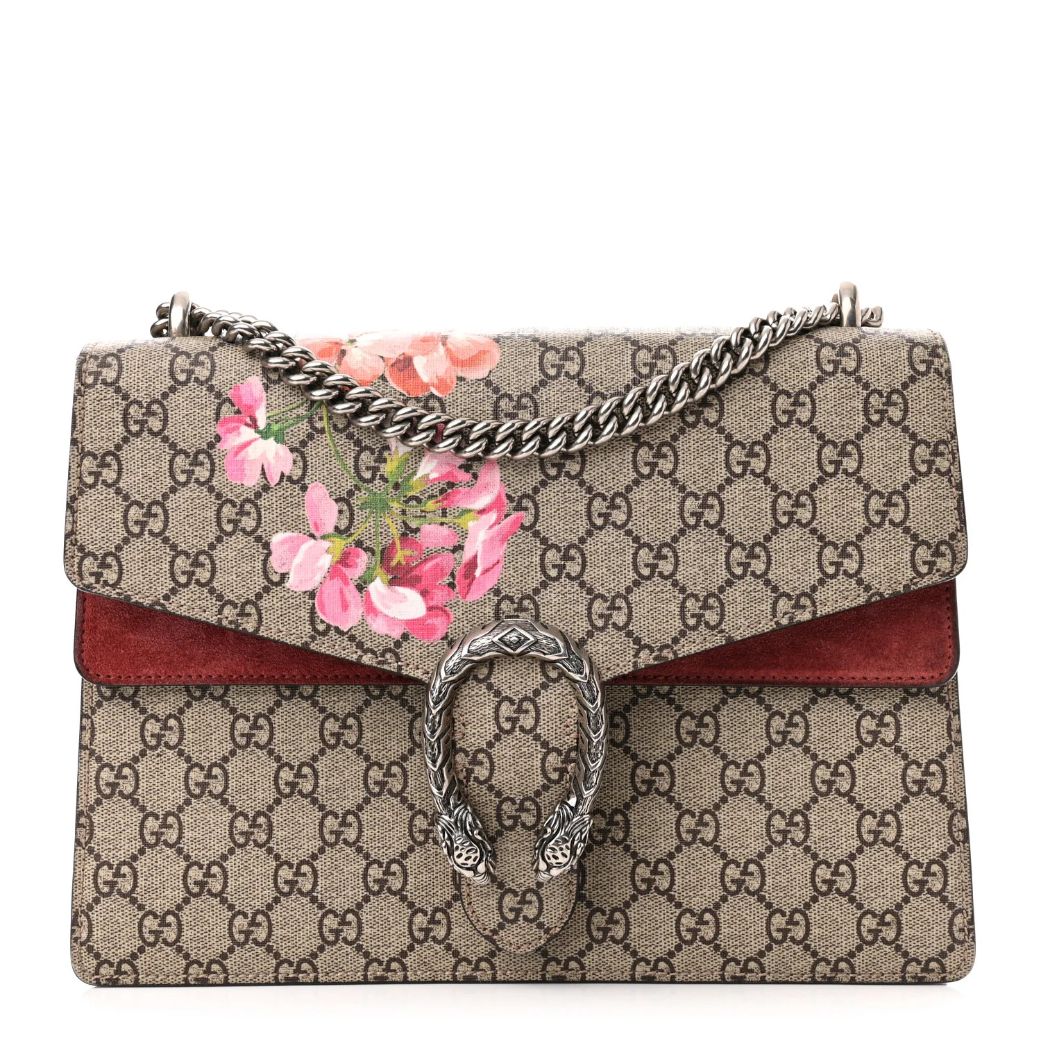 GG Supreme Monogram Blooms Medium Dionysus Shoulder Bag Beige Multicolor Dry Rose | FASHIONPHILE (US)