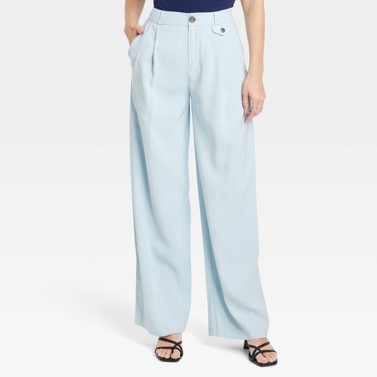 Women's High-Rise Relaxed Fit Full Length Baggy Wide Leg Trousers - A New Day™ | Target